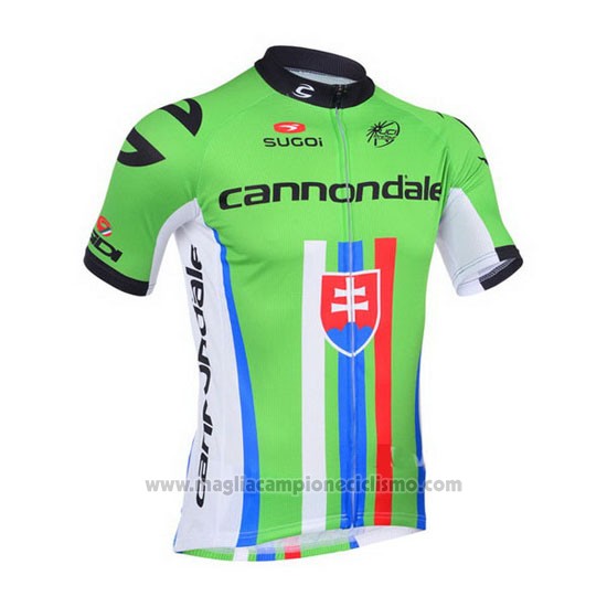 2013 Abbigliamento Ciclismo Cannondale Campione Slovacchia Manica Corta e Salopette